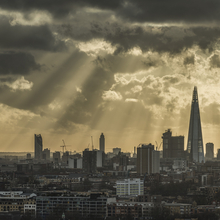 London, City, The Shard, Skyline, Silhouette