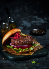 Marks and Spencer Wagyu Beef Burger by Jamie orlando Smith with Brioche Bun Red Onion Gerkins and Mustard 01.jpg